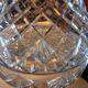 Cut glass carafe, diamond pattern & diamond-shaped stopper, 1960s