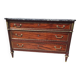 Commode louis xvi en acajou avec 3 tiroirs du xix ème siecle