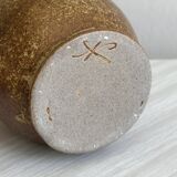 Small pyrite stoneware vase, rustic or country chic decoration