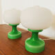 Czech Set of 2 Mid-Century Modern glass table lamps by Ivan Jakeš