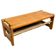 Scandinavian pine bench with canvas storage, 1970s