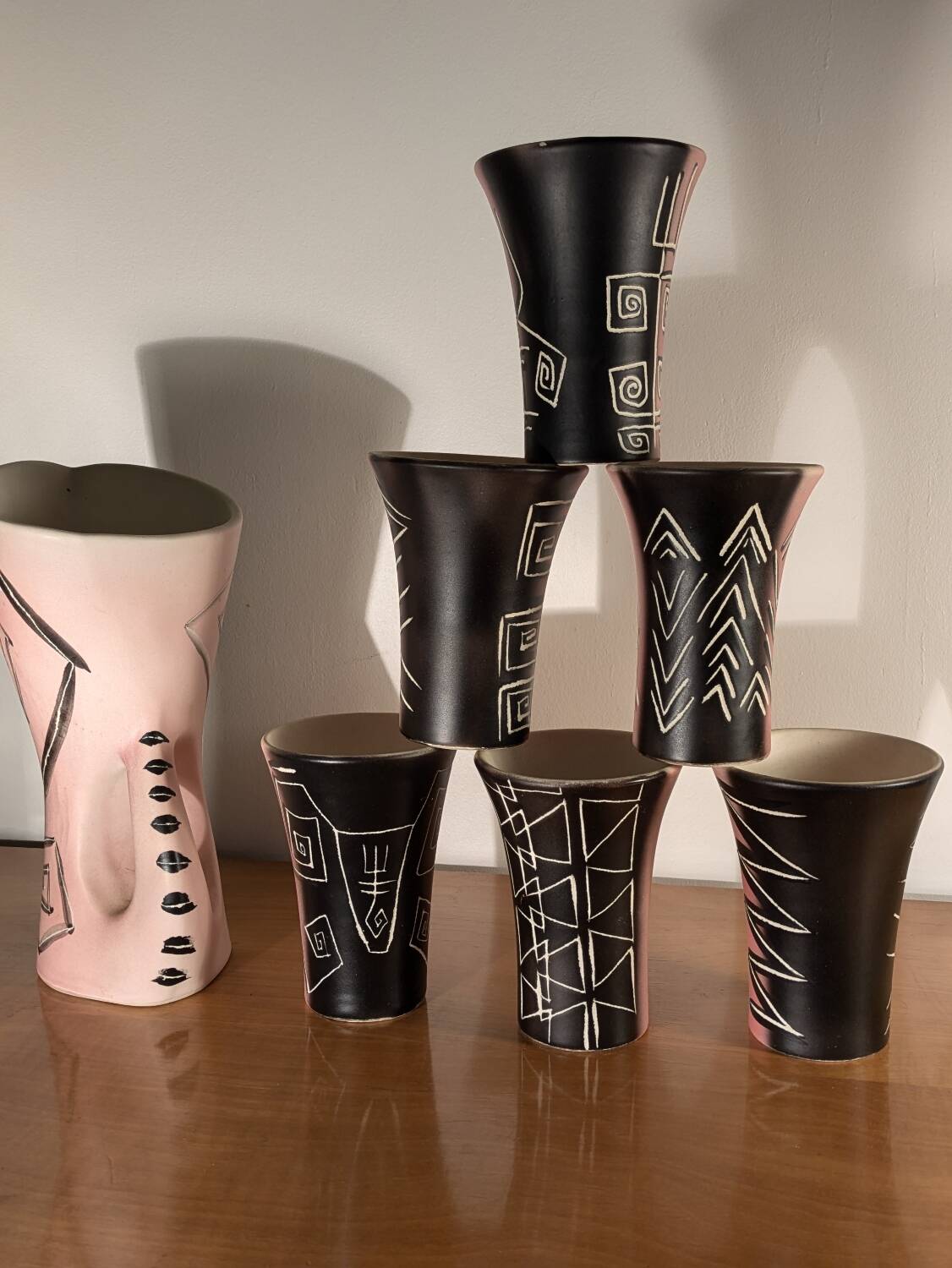 Vintage Vallauris Orangeade Service 1960, signed