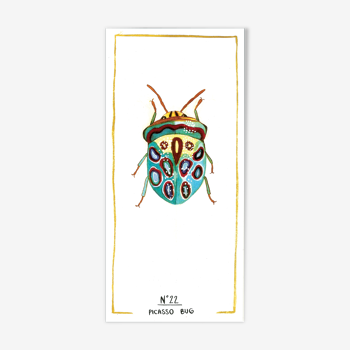 Picasso bug - série insectes - cabinet de curiosités