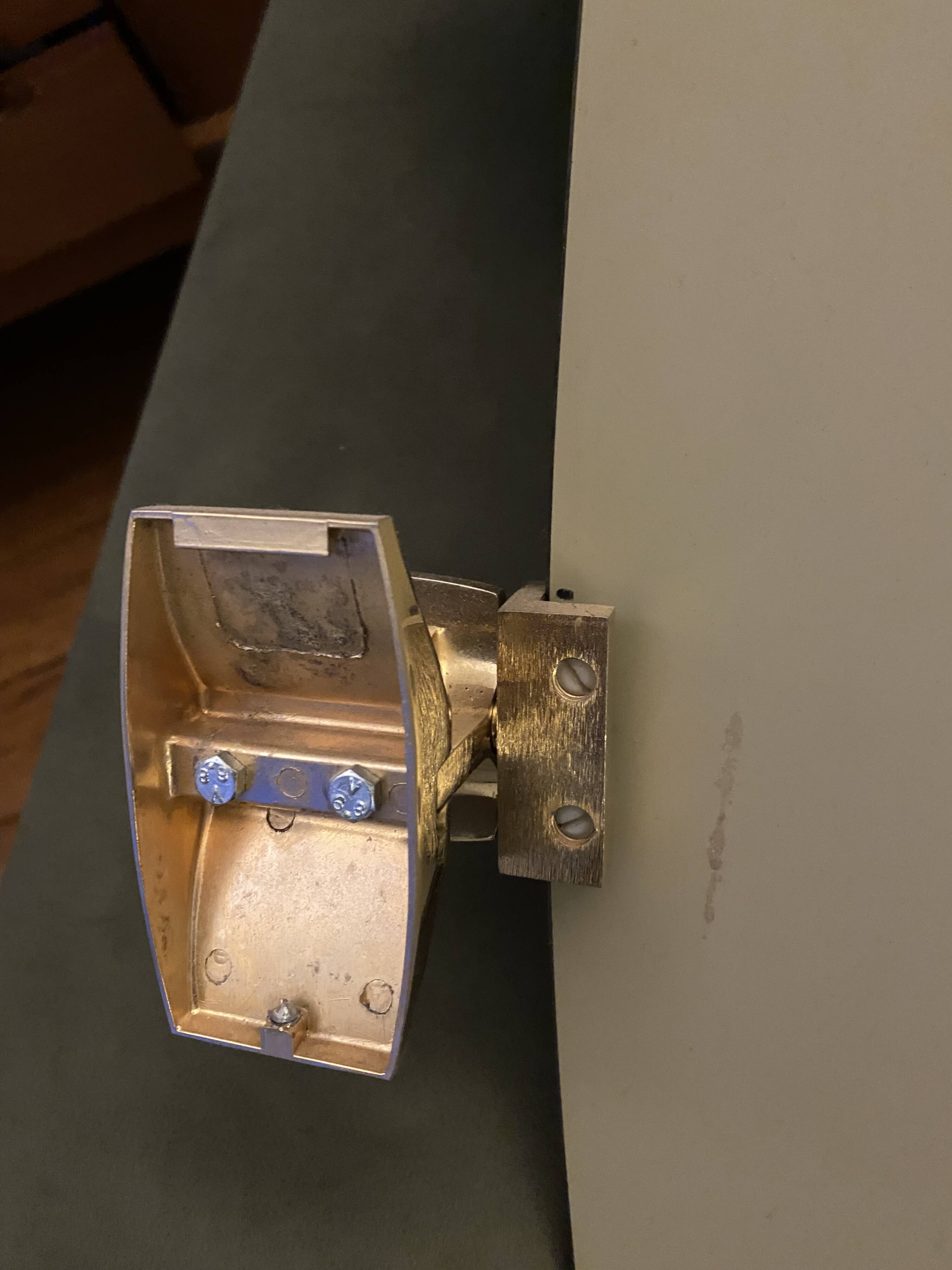 2 large bicolour mirrors Italy 1960 1970 Veca vintage bicolour