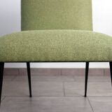 Vintage restored fabric and metal chair from the 50s/60s