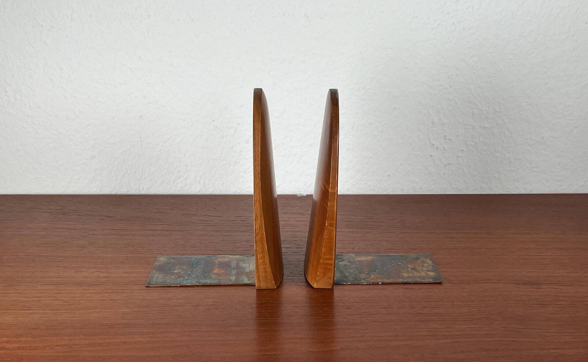 Mid-century Scandinavian wooden bookends, 1960s, set of 2.