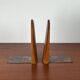 Mid-century Scandinavian wooden bookends, 1960s, set of 2.