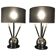 Paire de lampes "boule sputnik " Art déco style Jacques Adnet, circa 1930-40