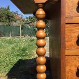 Davenport writing desk in fruitwood and burl veneer