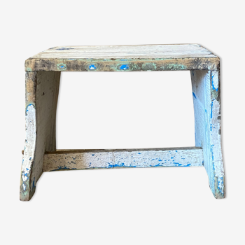 White and blue Hungarian stool