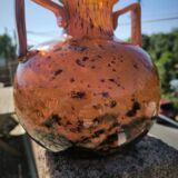 Glass paste vase with gold inclusion Daum 1930