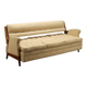 Vintage 3-seater sofa from the 50s-60s beige fabric wood