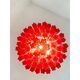 Red "Campari" Colour Chandelier in Glass