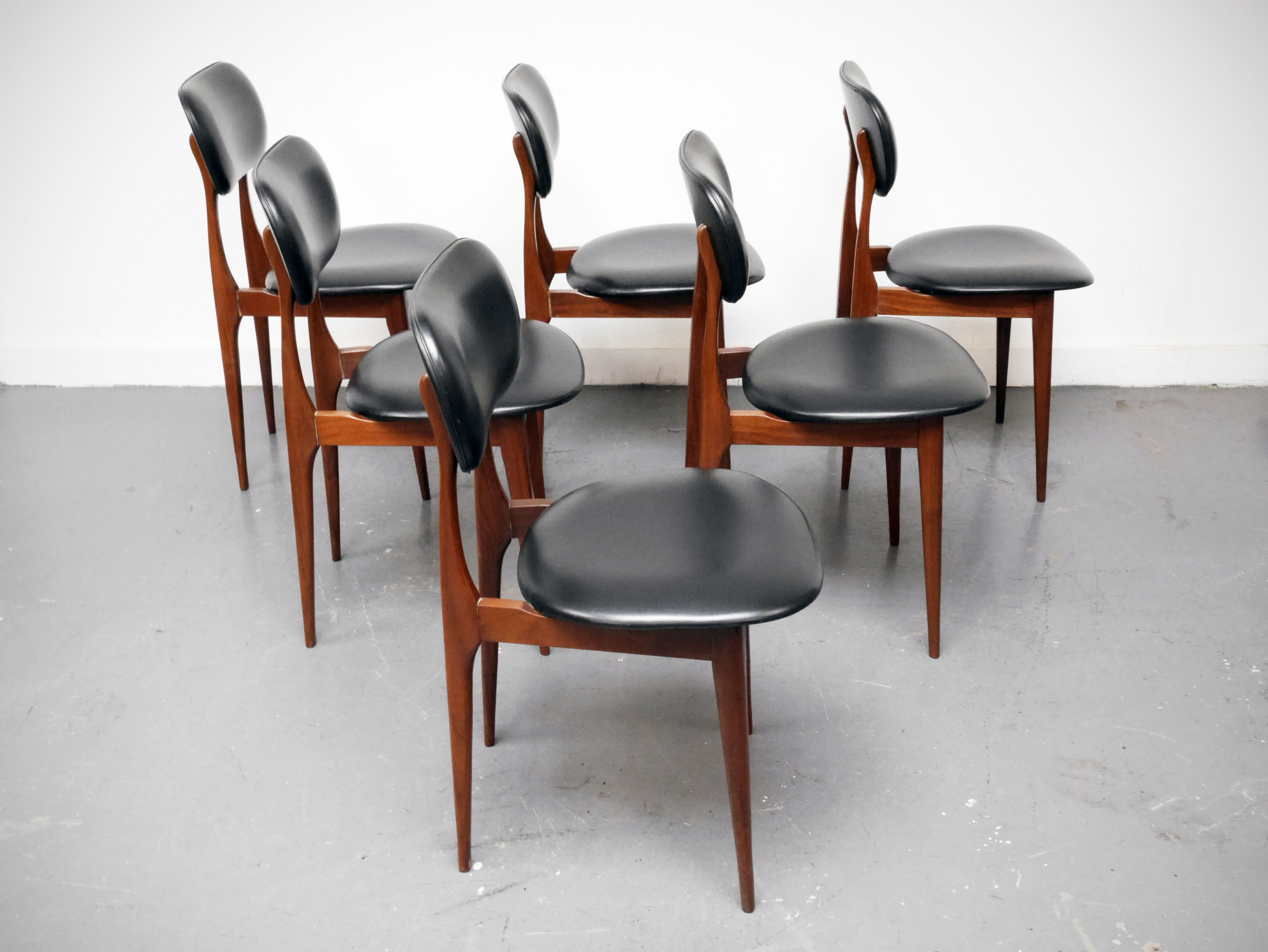 Set of 6 scandinavian chairs