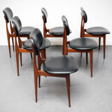 Set of 6 scandinavian chairs