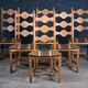 Brutalist Oak Dining Chairs by Henning Kjærnulf, 1960s, Set of 6
