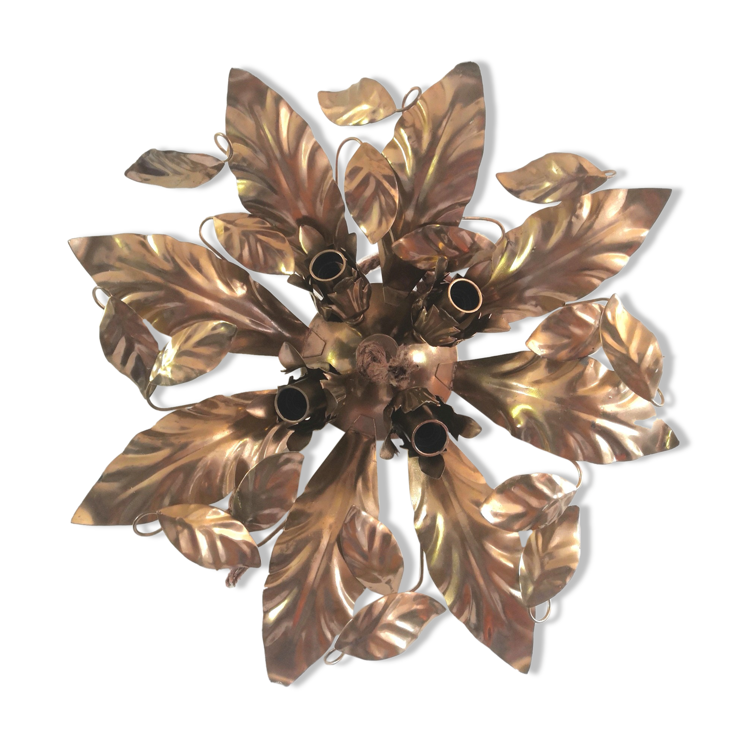 Floral metal ceiling lamp design MM Lampadari 70s