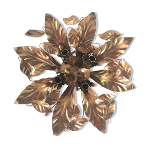 plafonnier métal floral
