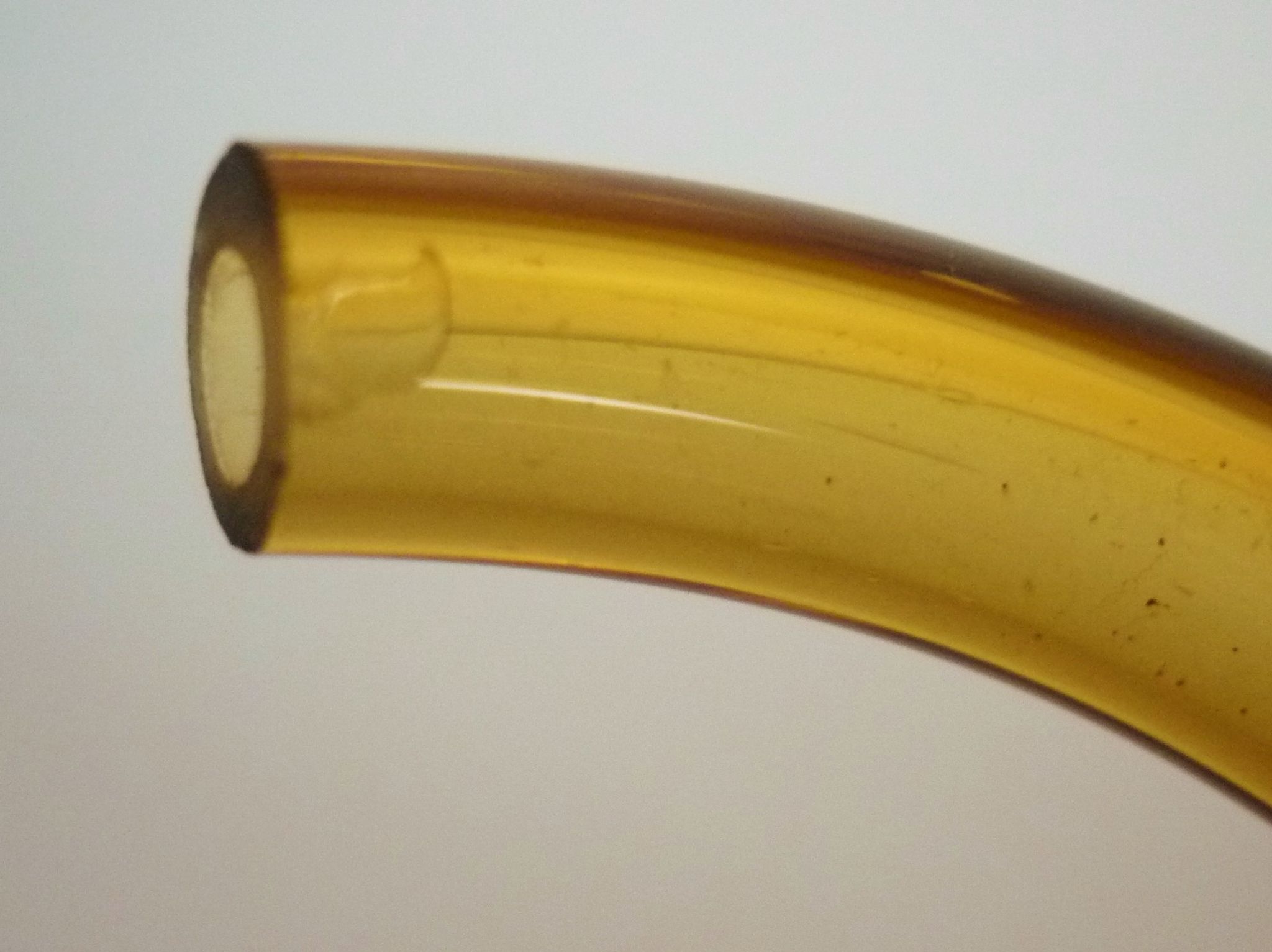 Blown glass carafe from Biot, amber, bubbled, vintage 70s
