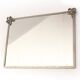 Antique mirror with silver metal rim