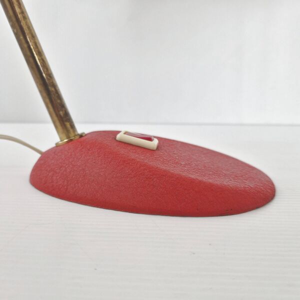 Lampe de table vintage 1950 metal & laiton dlg jean boris lacroix serge mouille