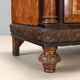 Antique walnut burl commode with marble top, Italy, 20th century.