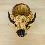 Wicker basket artisanal bull