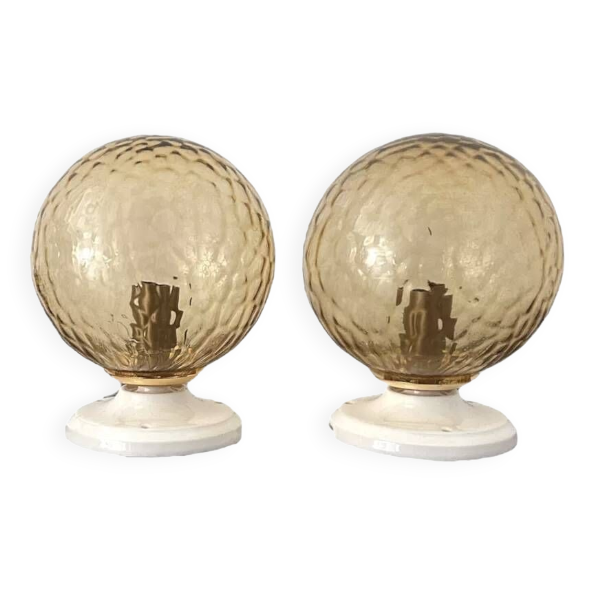 Pair of vintage globe wall lights