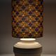 Pair of vintage bedside lamps peacock pattern