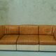 Canapé modulaire en cuir patchwork italien années 1970
