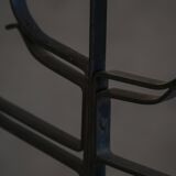 Brutalist Scandinavian candlestick in wrought iron and metal from the mid-20th century.