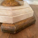 Design coffee table 70-80s in glass and alabaster