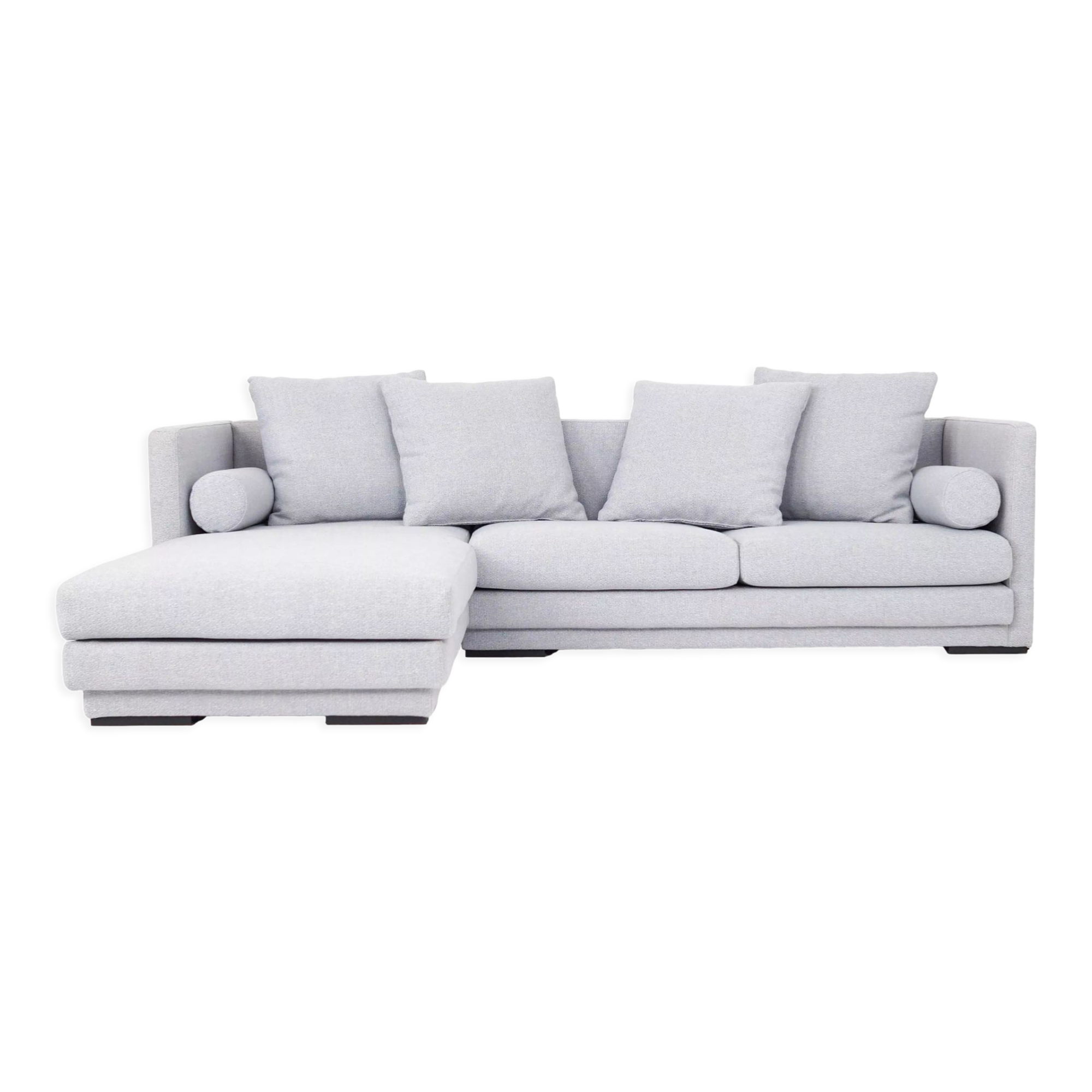 Canapé d’angle malmo gris colombe, design scandinave