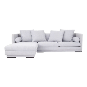 Canapé d’angle malmo gris colombe, design scandinave