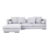 Canapé d’angle malmo gris colombe, design scandinave