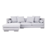 Canapé d’angle malmo gris colombe, design scandinave