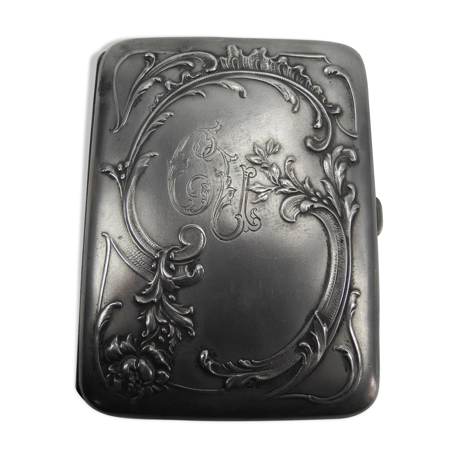 solid silver cigarette case vermeil nineteenth sterling silver cigarette case