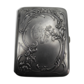 solid silver cigarette case vermeil nineteenth sterling silver cigarette case