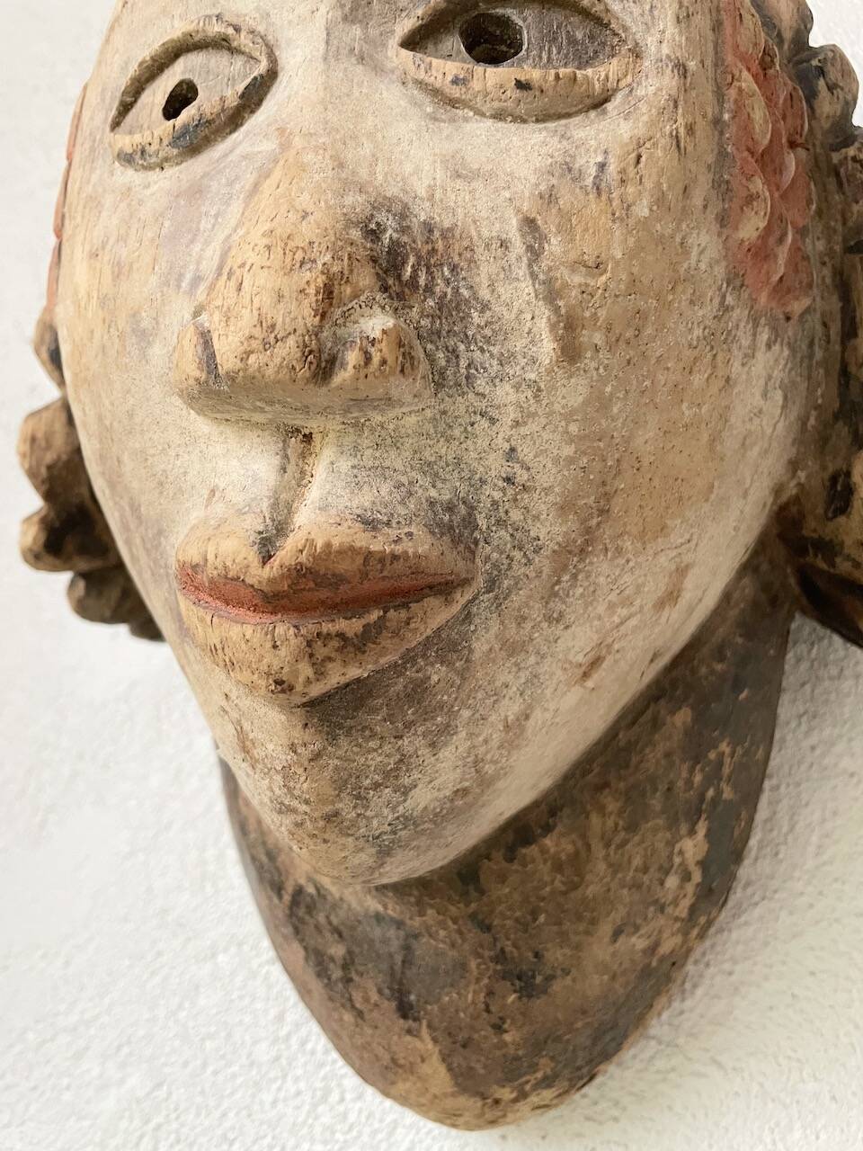 Pair of African Fang and Punu masks from Gabon