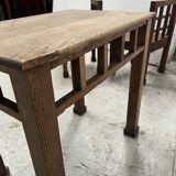 Architectural coffee table in solid oak. 20th century.