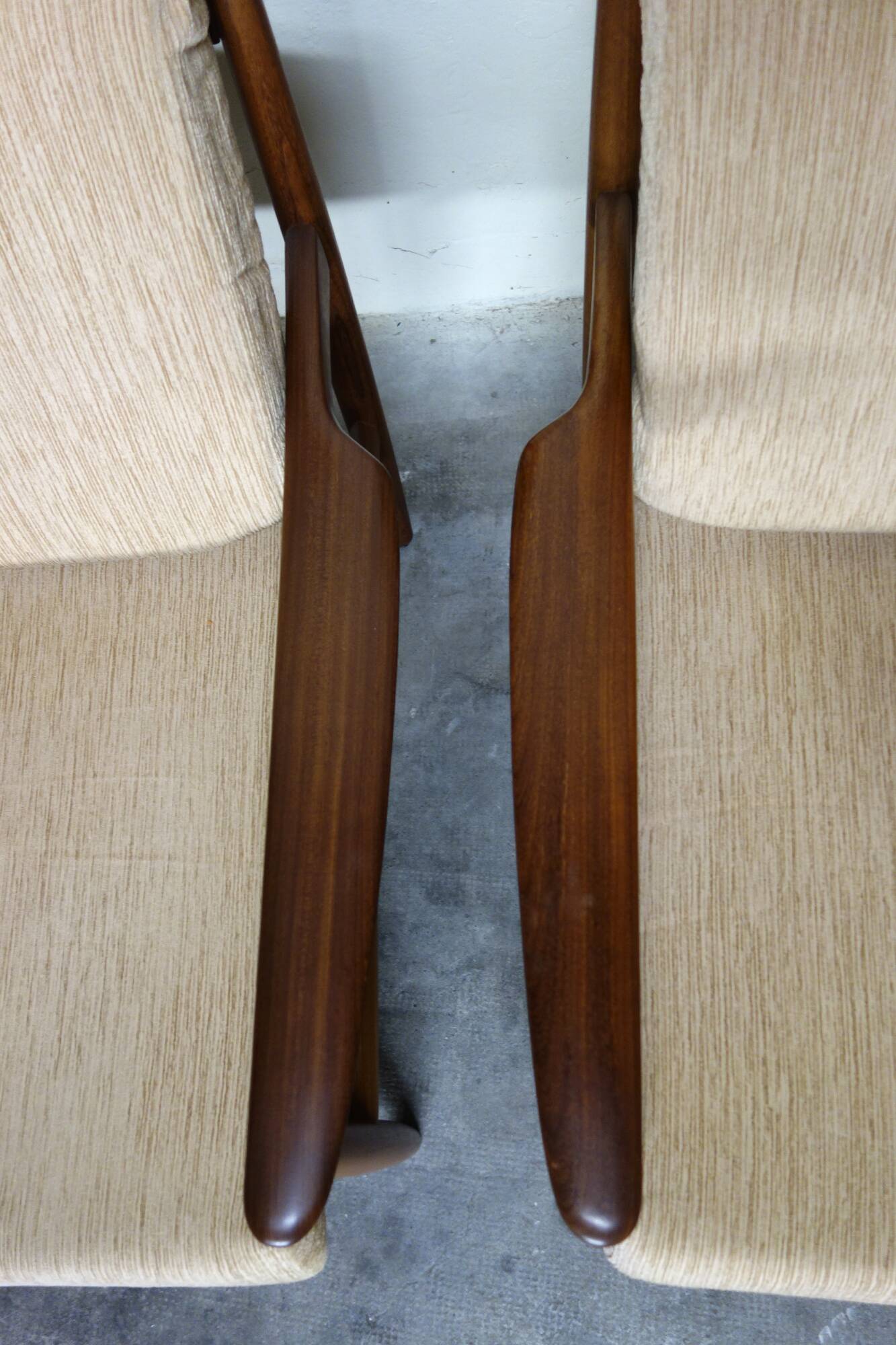 Pair of Scandinavian teak armchairs from the 60s