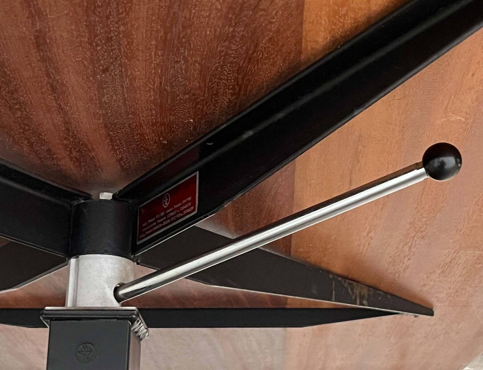 German adjustable dining table in mid-century style by J.M. Thomas for Wilhelm Renz, 1960s