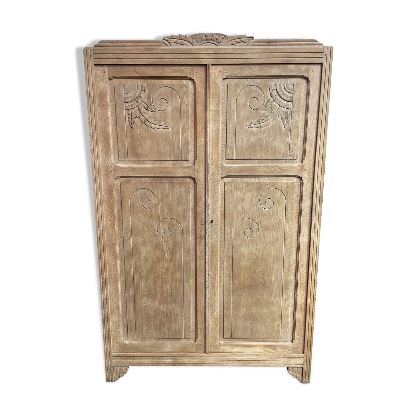 Wardrobe -Art Deco solid oak