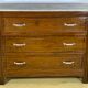 Commode style Art Déco, 3 tiroirs, marbre blanc