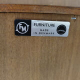 Bibliothèque murale en palissandre par Kai Kristiansen pour Feldballes Mobelfabrik, Danemark années 1950