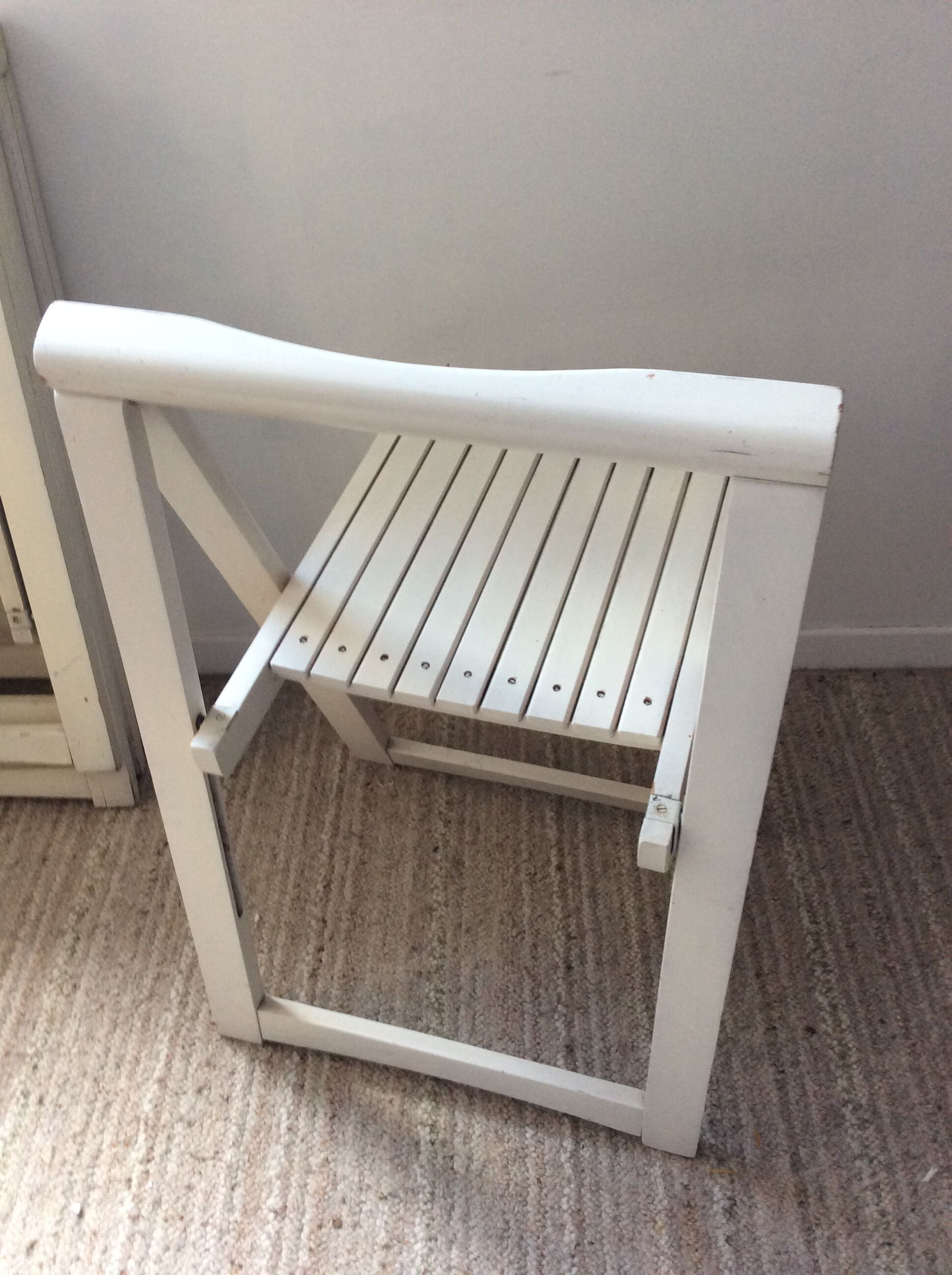 Series of 4 Italian folding chairs from the 70s
