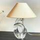 Lampe cristal art déco gravée Paris France