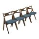 Ensemble de quatre chaises en chêne, design danois, années 1960, designer : Hans J. Wegner
