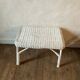 Vintage white rattan coffee table