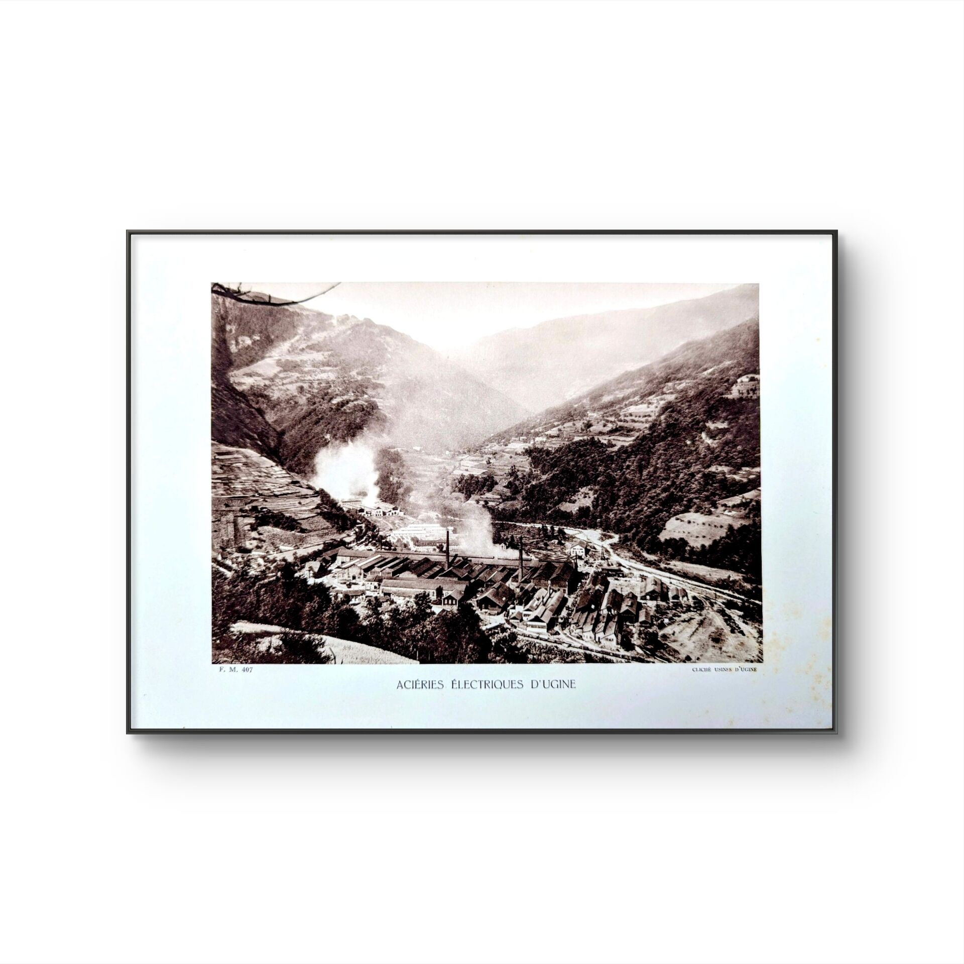 Ugine, Savoie. Photo print from 1942.
